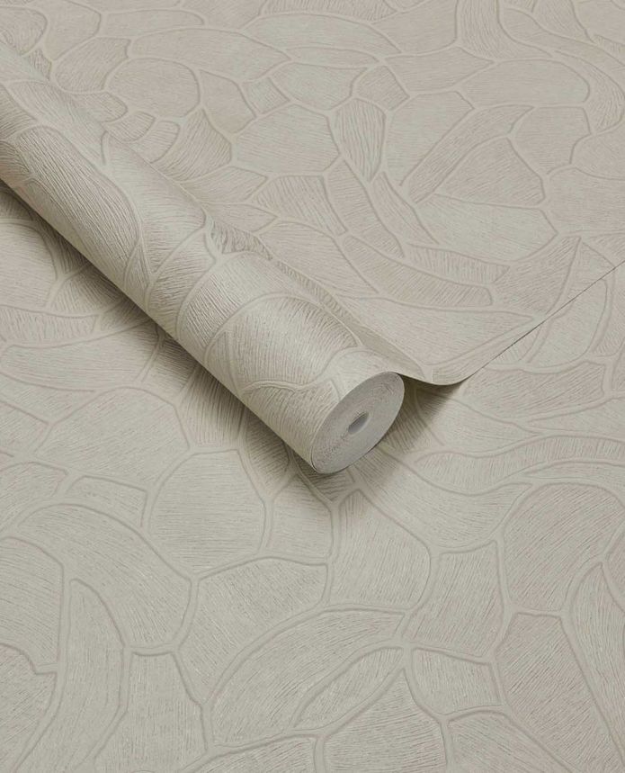 Geometric wallpaper, beige-cream, stone, 363212, Calm Crafted, Eijffinger