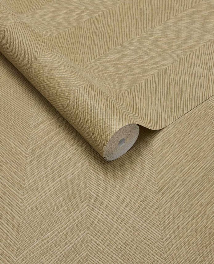 Geometric wallpaper, brown-yellow, woven mat effect, 363237, Calm Crafted, Eijffinger