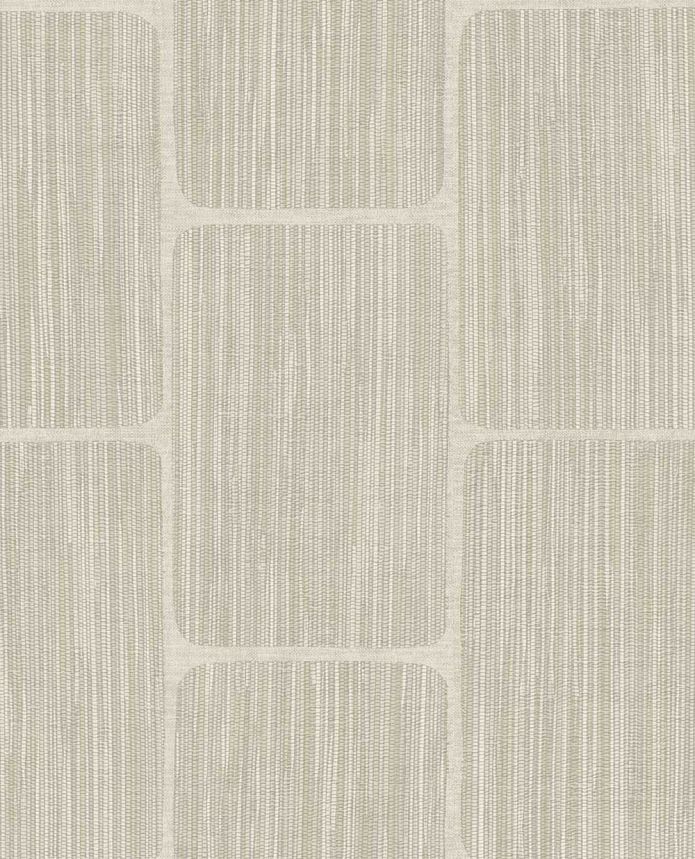 Geometric wallpaper, cream-grey, 363252, Calm Crafted, Eijffinger