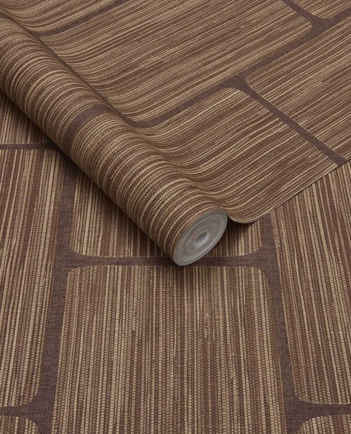 Geometric wallpaper, red-brown, 363256, Calm Crafted, Eijffinger