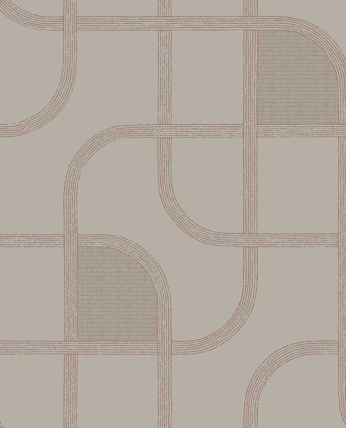 Geometric wallpaper, pink, stripes, 363261, Calm Crafted, Eijffinger