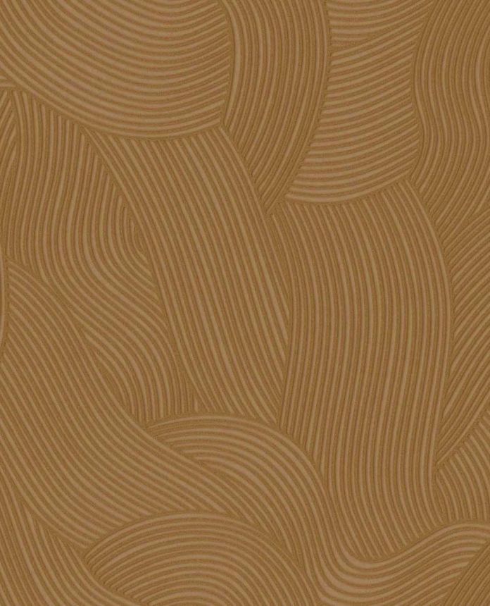 Wallpaper, orange-brown, waves, 363275, Calm Crafted, Eijffinger