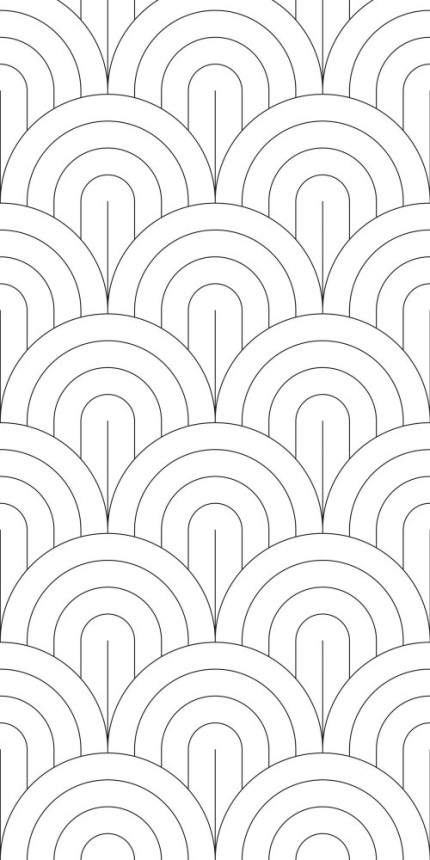 Non-woven wall mural, black and white arch pattern 158935, 150x300cm, Black & White, Esta