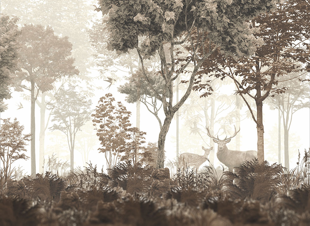 Custom Wall Murals, Deer in the Forest, 10223, Vavex