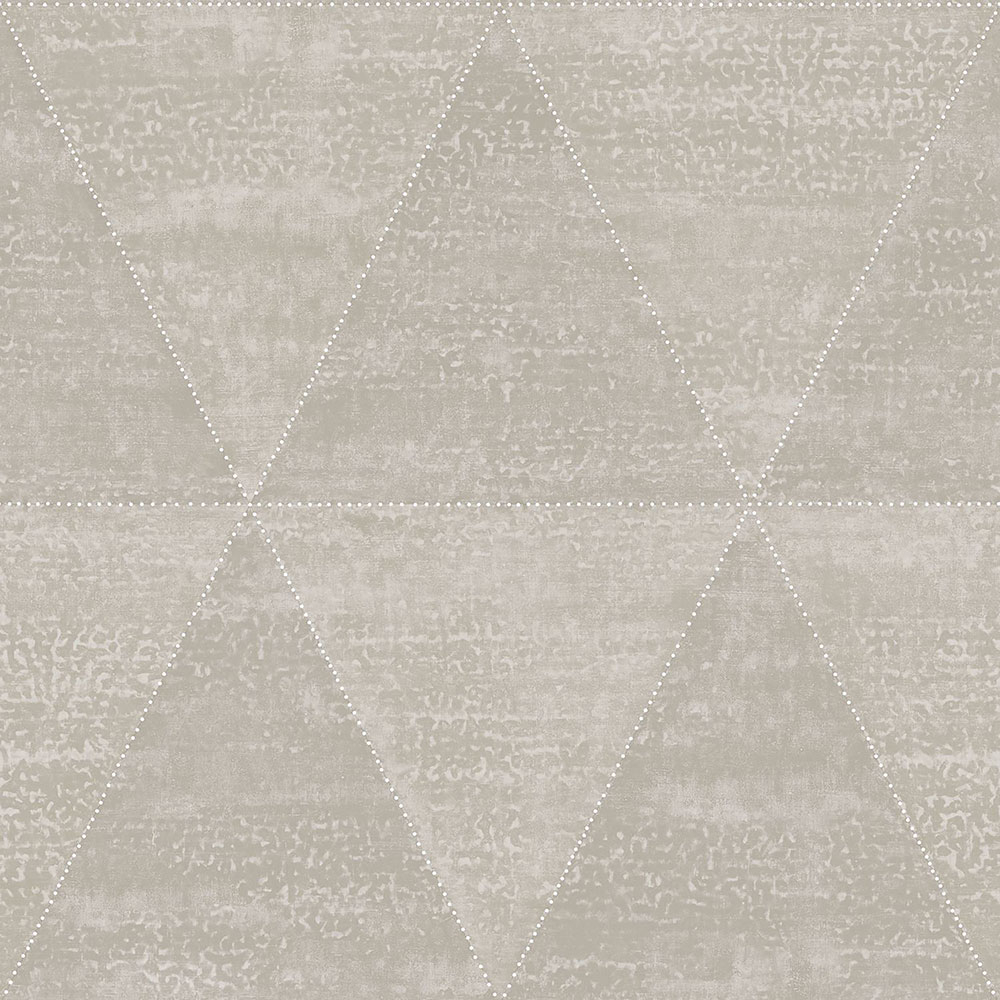 Metallic non-woven wallpaper, imitation of metal triangles 347590, Matières - Metal, Origin