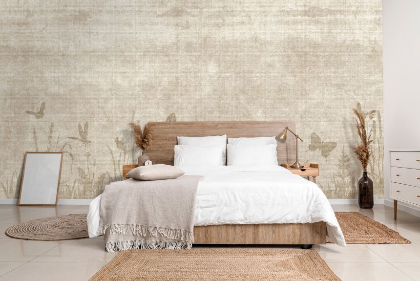 Custom wall murals, Painting, meadow grass, butterflies, 10242, Vavex