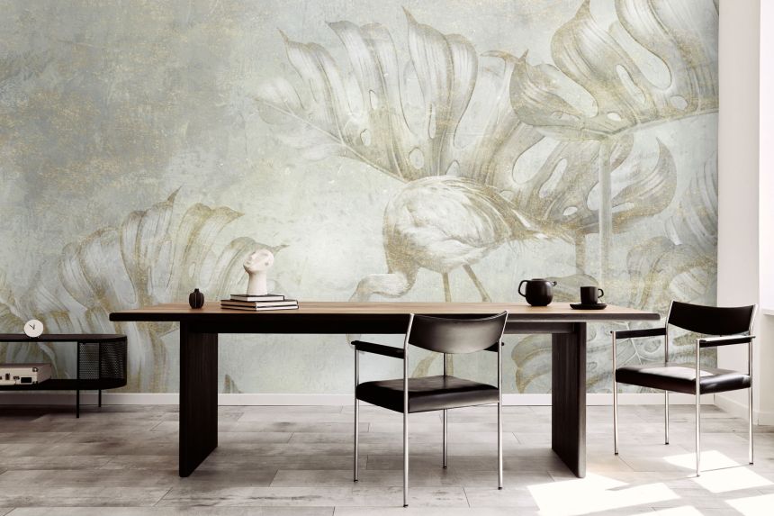 Custom wall murals, Painting, flamingo, leaves, 10246, Vavex