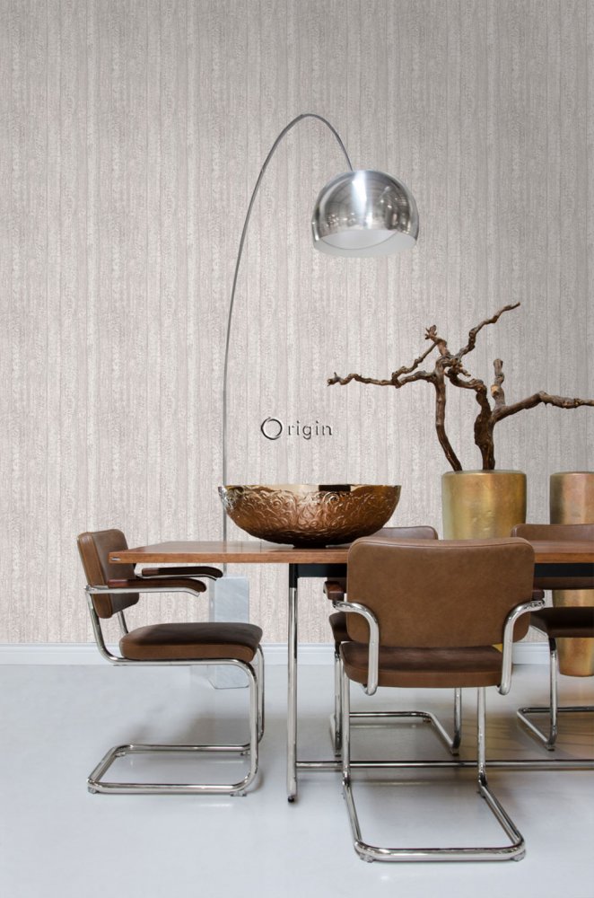 Gray-cream non-woven wallpaper Wood, imitation wood 347530, Matières - Wood, Origin
