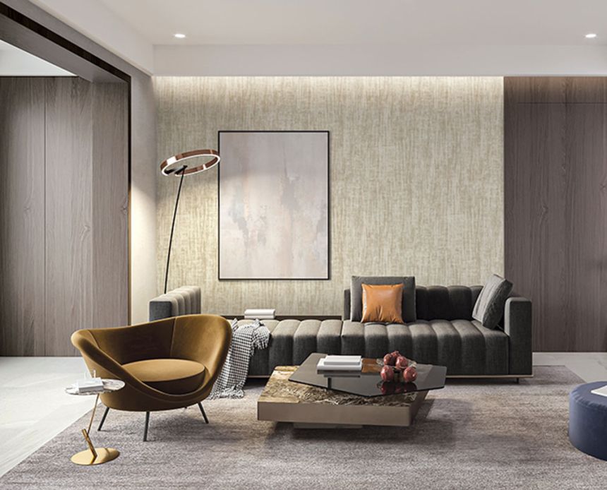 Coarse Fabric Effect Wallpaper, Beige-Grey, RE521024, Renaissance, Design ID