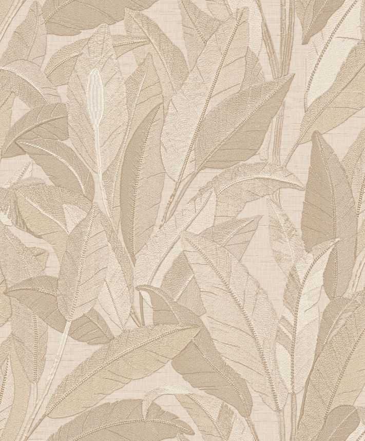 Leaf Wallpaper, Red-Brown, Brown, RE521052, Renaissance, Design ID