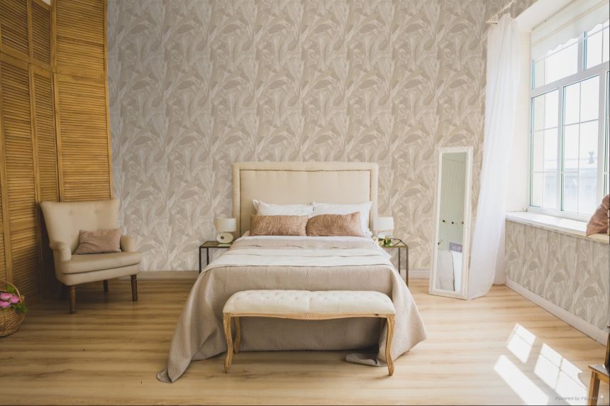 Leaf Wallpaper, Red-Brown, Brown, RE521052, Renaissance, Design ID