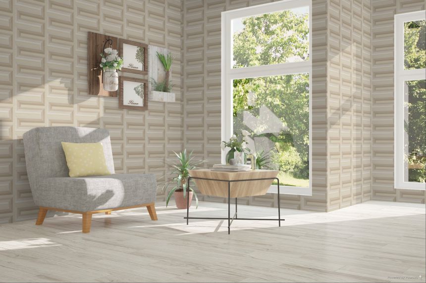 3D Wallpaper, Light Beige, RE521072, Renaissance, Design ID