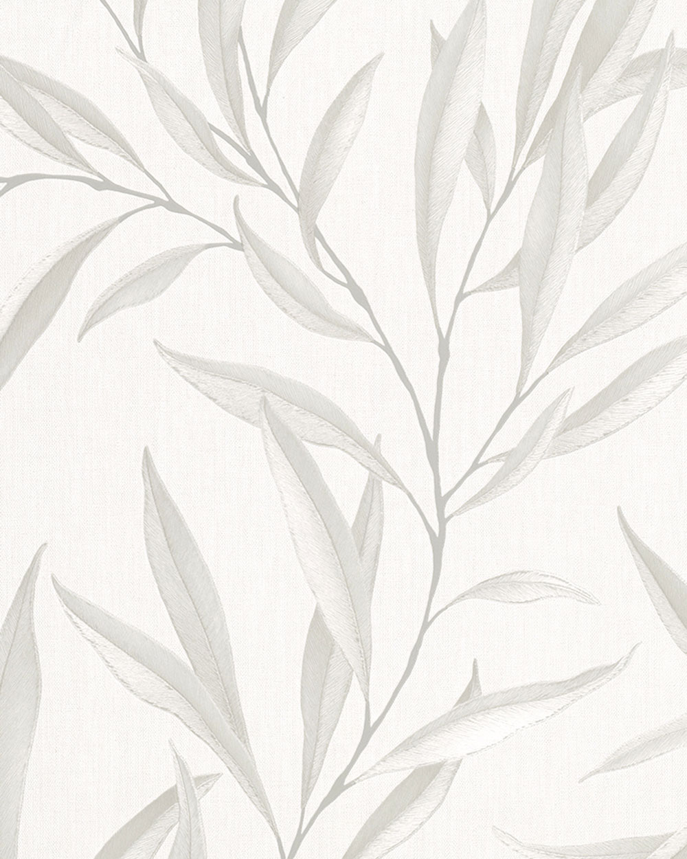 Non-woven wallpaper, cream, gray, Leaves, twigs, S 32202, Wohndesign 2026, Marburg