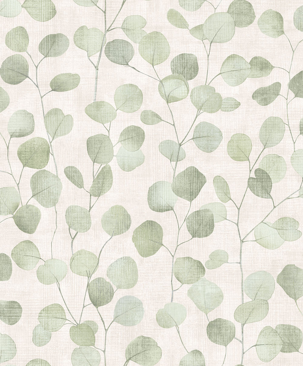 Non-woven wallpaper, green, cream, Leaves, S 81642, Bestseller Basic 1, Marburg
