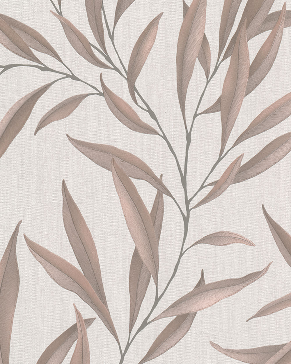 Non-woven wallpaper, cream, pink-gray, Leaves, twigs, S 32203, Wohndesign 2026, Marburg