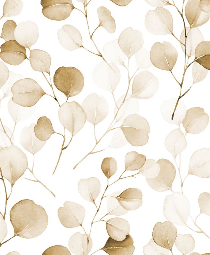 Non-woven wallpaper, green, white, Leaves, S 47422, Wohndesign 2026, Marburg