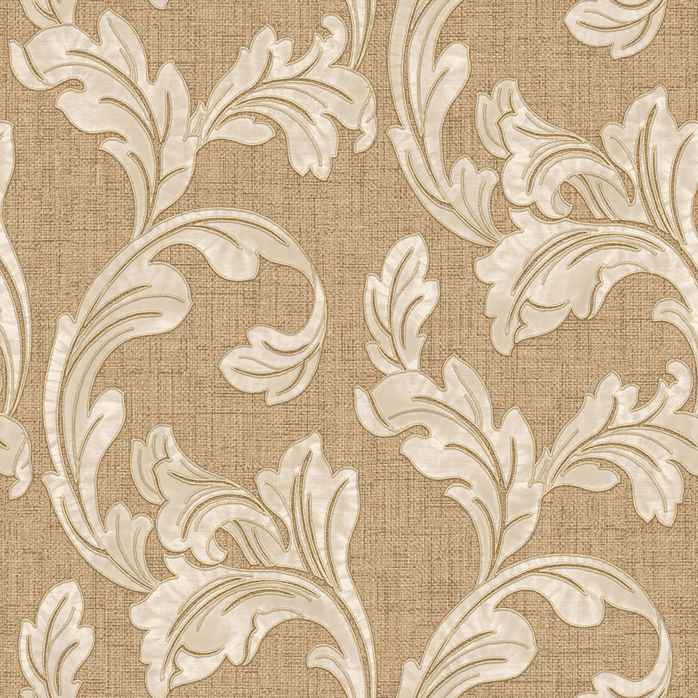 Non-woven wallpaper, beige, leaves, Z40008, Tradizione Italiana 3, Zambaiti Parati Z40008, Tradizione Italiana 3, Zambaiti Parati