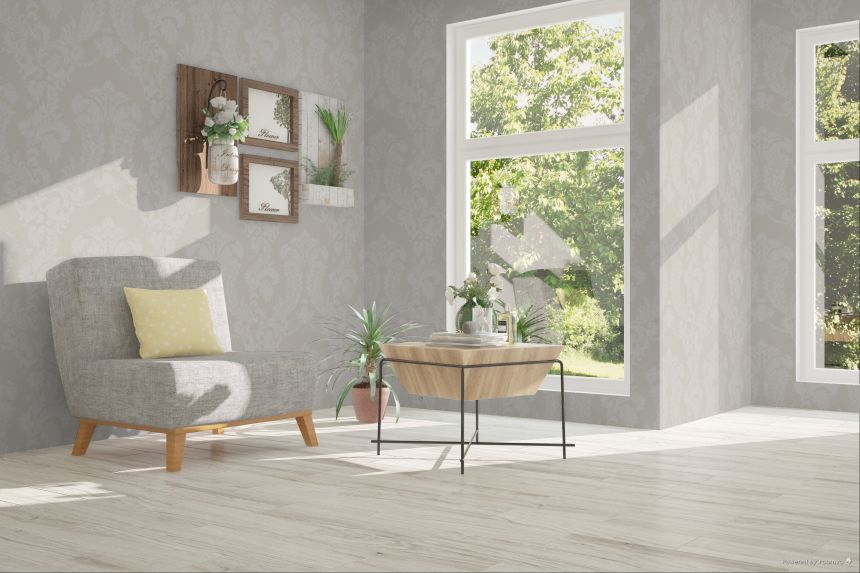 Castle-pattern non-woven wallpaper, light gray, Z40024, Tradizione Italiana 3, Zambaiti Parati