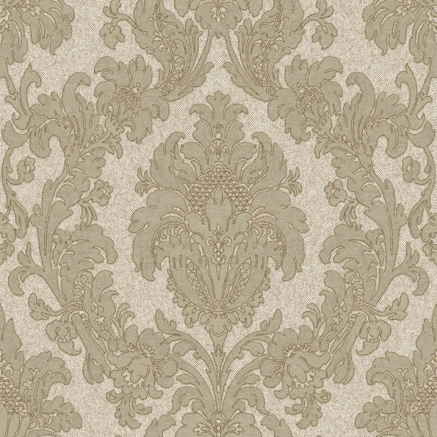 Castle-patterned non-woven wallpaper, gray-beige (Taupe), Z40044, Tradizione Italiana 3, Zambaiti Parati