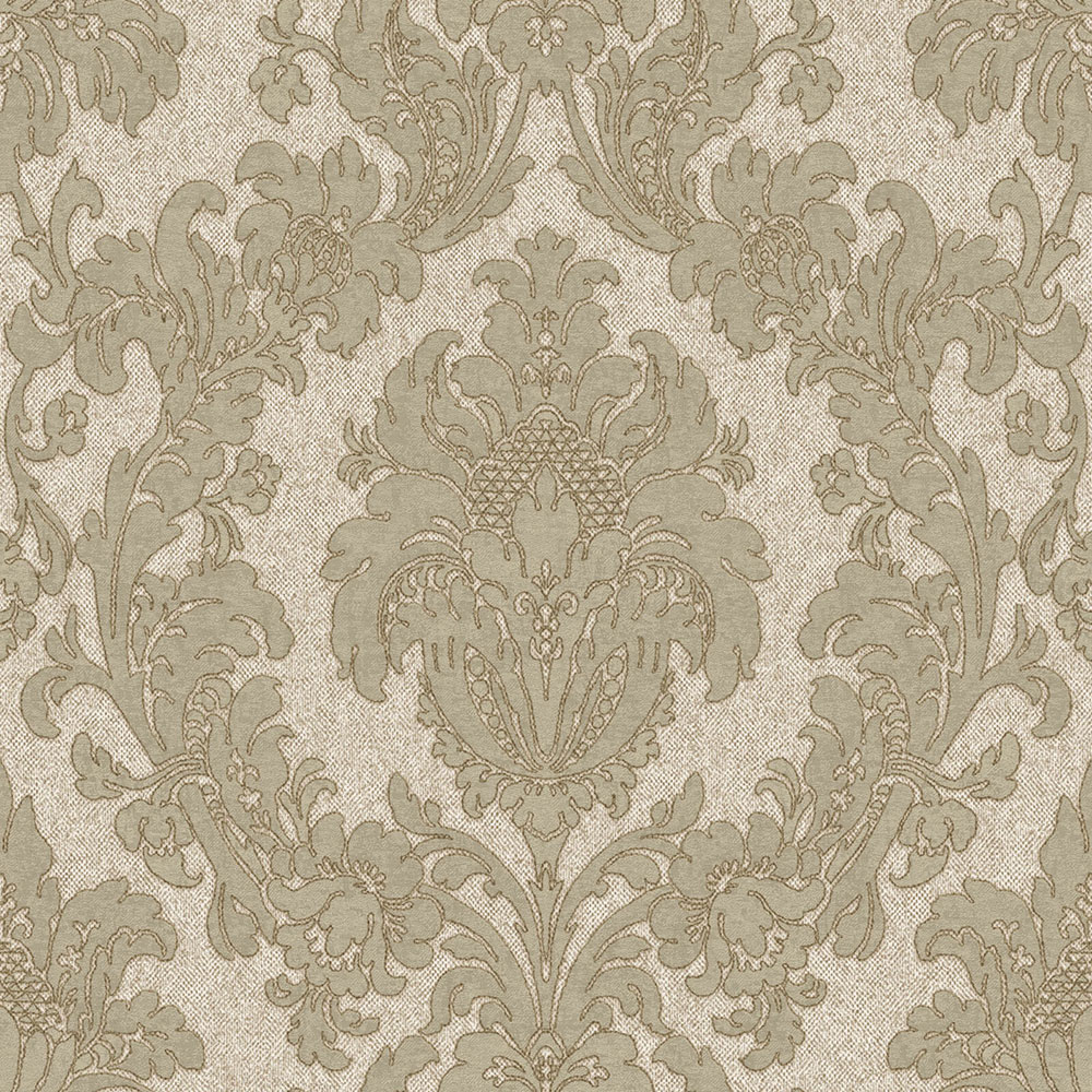 Castle-patterned non-woven wallpaper, gray-beige (Taupe), Z40044, Tradizione Italiana 3, Zambaiti Parati