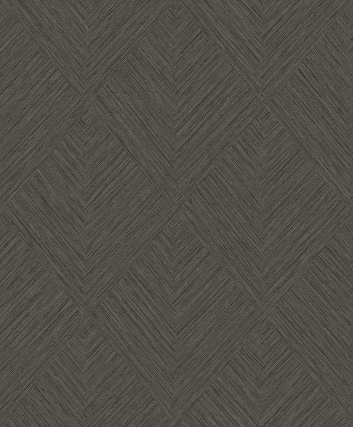 Non-woven wallpaper, brown, geometric, PW3009, Precious Weaves, Grandeco   OPENED