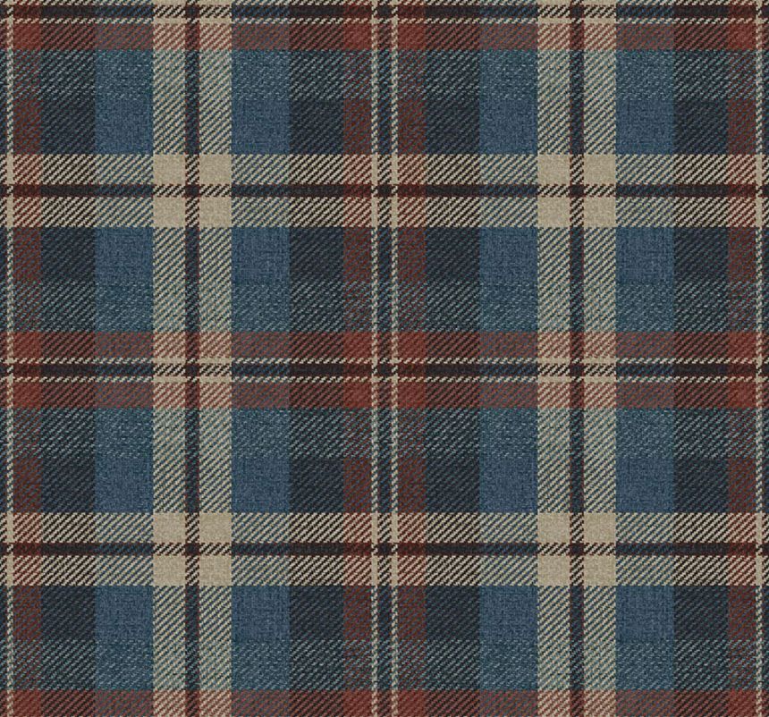 Dundee Wallpaper, Red, Beige, CA10101, Carl Robinson Edition 24: The Highlands