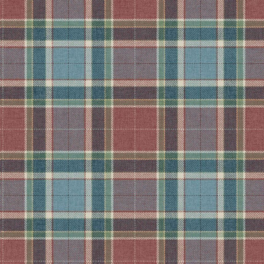 Stirling Wallpaper, Blue, Red, CA10401, Carl Robinson Edition 24: The Highlands