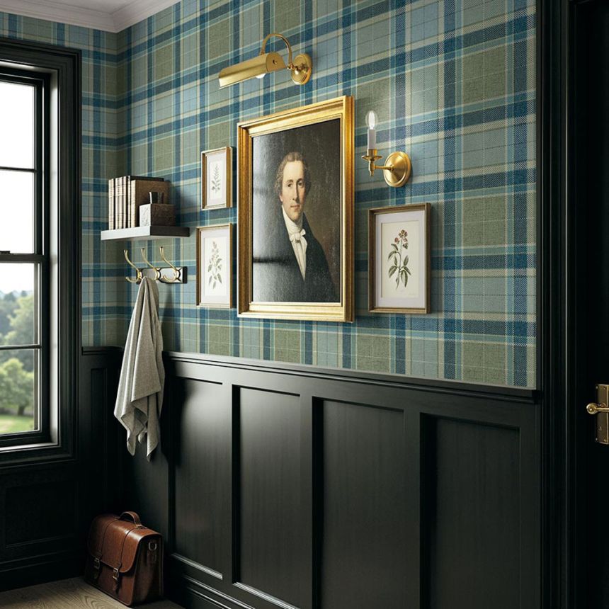Stirling Wallpaper, Blue, Green, CA10402, Carl Robinson Edition 24: The Highlands