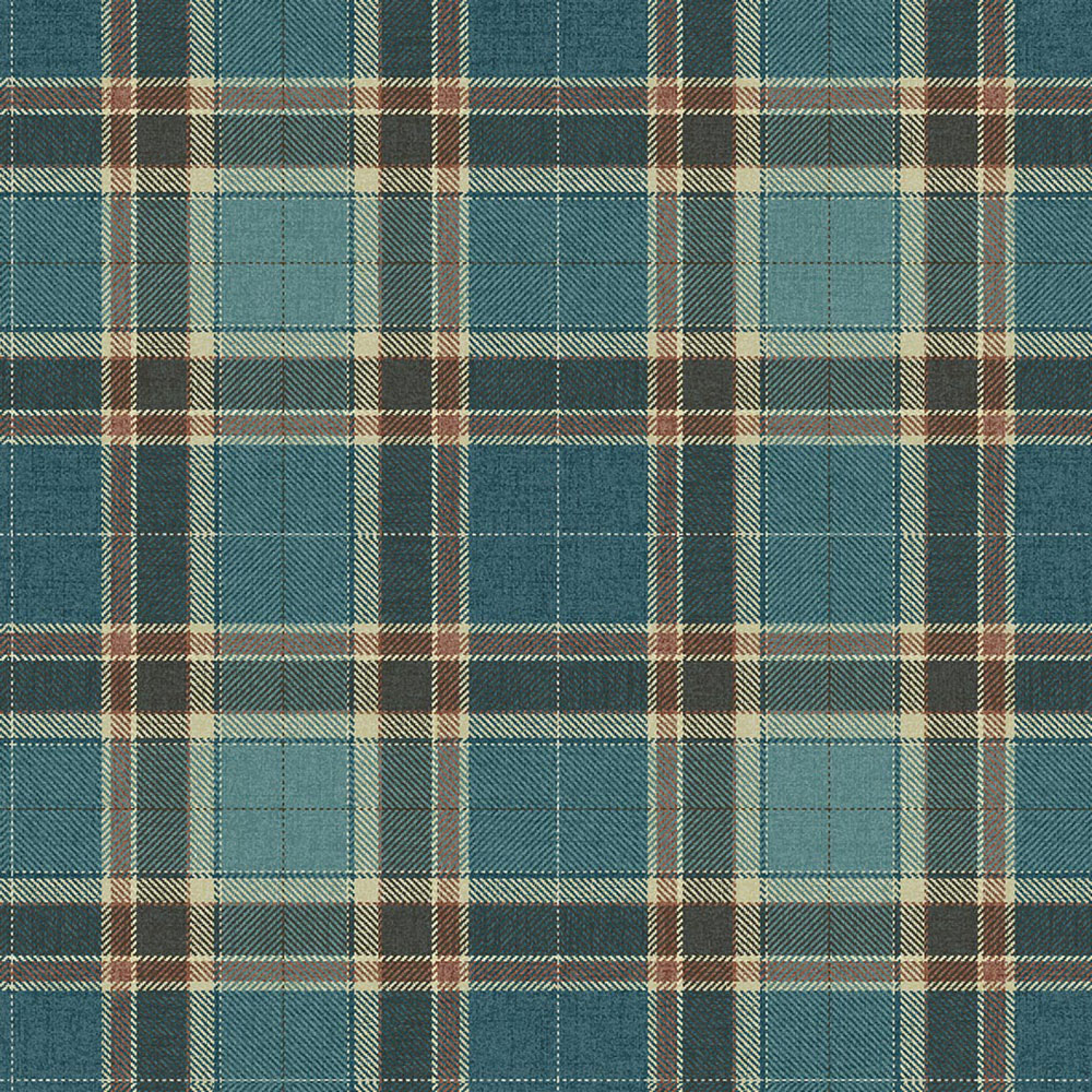 Stirling Wallpaper, Blue, Red, CA10412, Carl Robinson Edition 24: The Highlands
