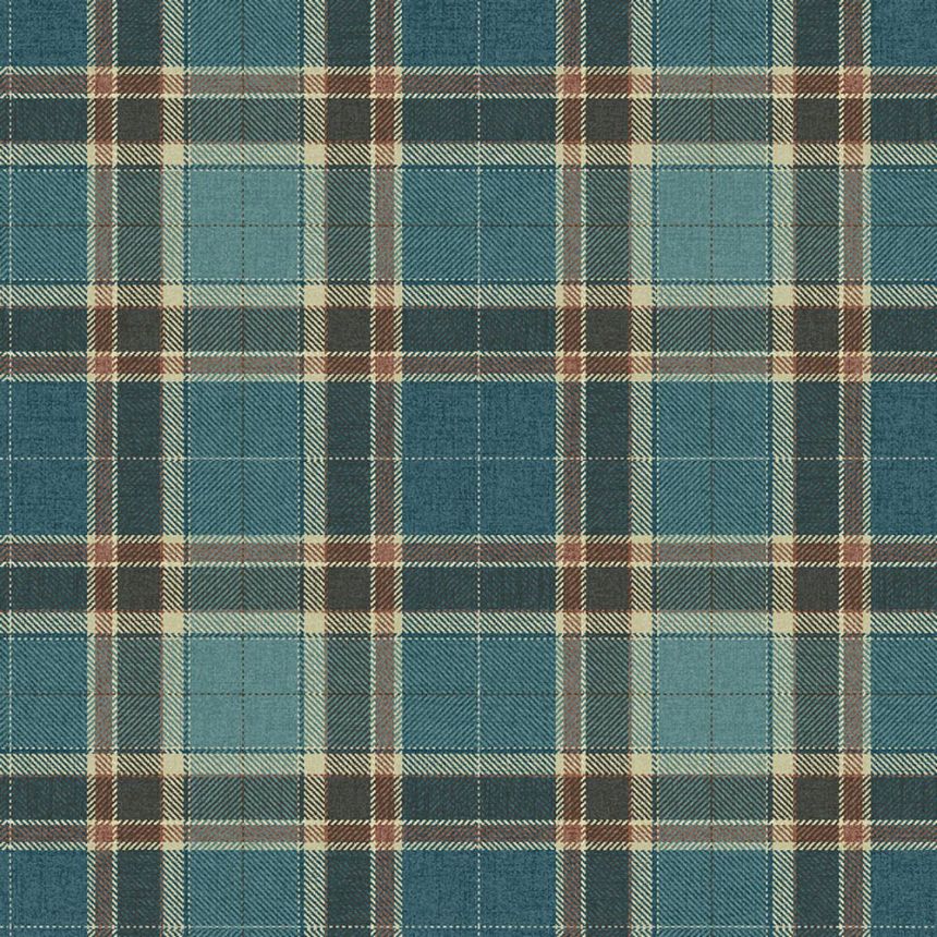 Stirling Wallpaper, Blue, Red, CA10412, Carl Robinson Edition 24: The Highlands