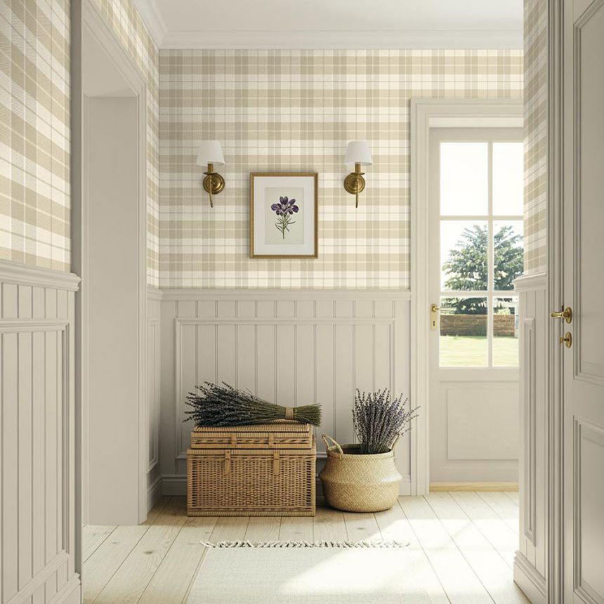 Melrose Wallpaper, Cream-Beige, CA10507, Carl Robinson Edition 24: The Highlands