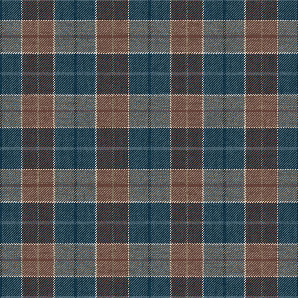 Melrose Wallpaper, Blue and Brown, CA10512, Carl Robinson Edition 24: The Highlands