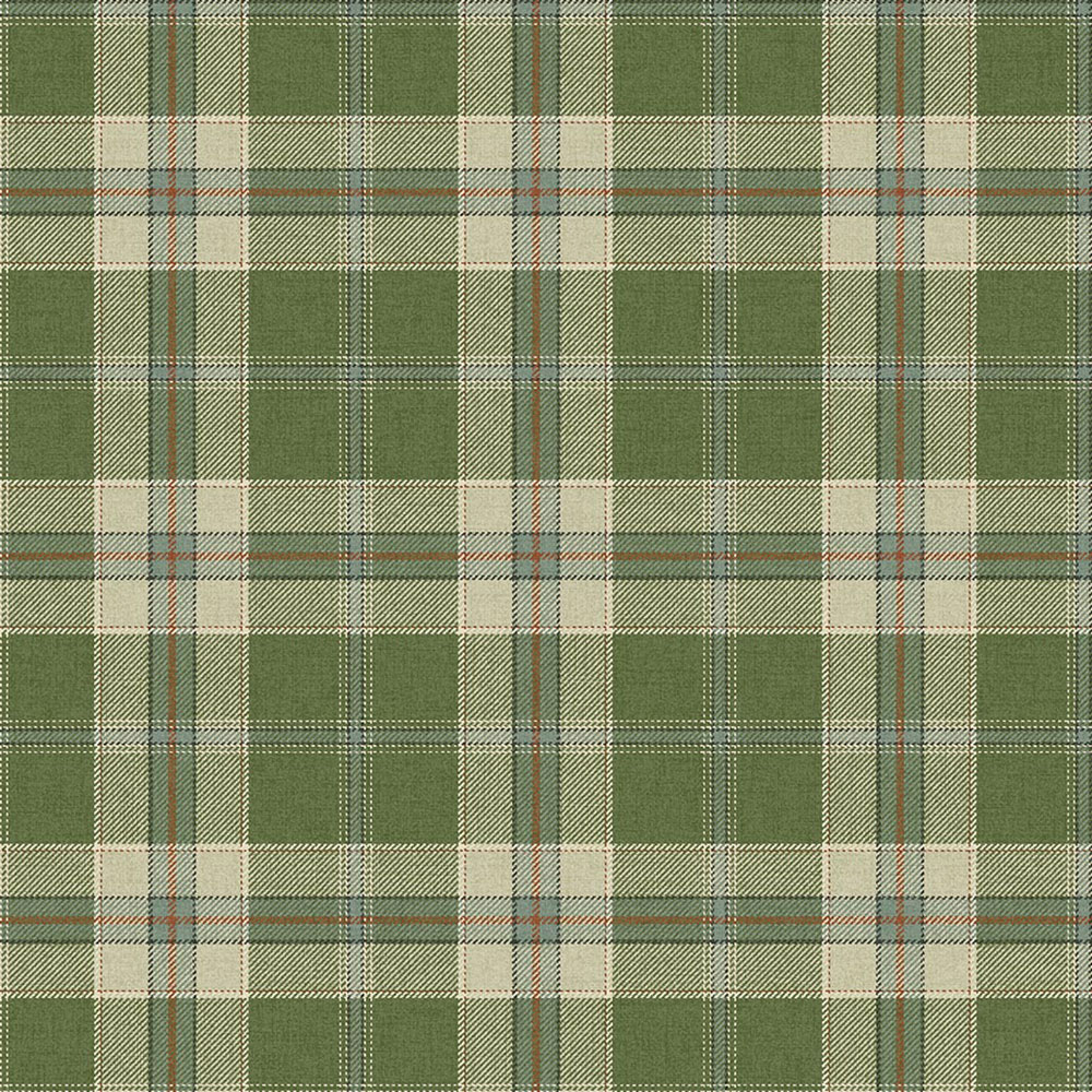 Inveraray Wallpaper, Green, Beige, CA10904, Carl Robinson Edition 24: The Highlands