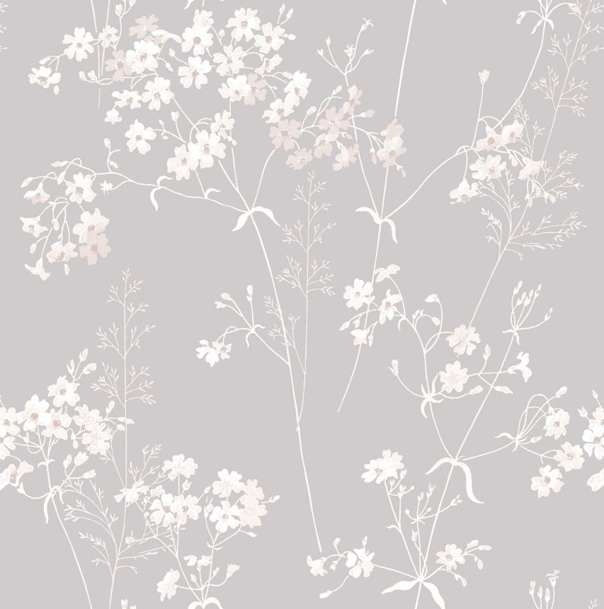 Gray wallpaper with flowers, 118270, Next Vol. 1, Next   OPENED