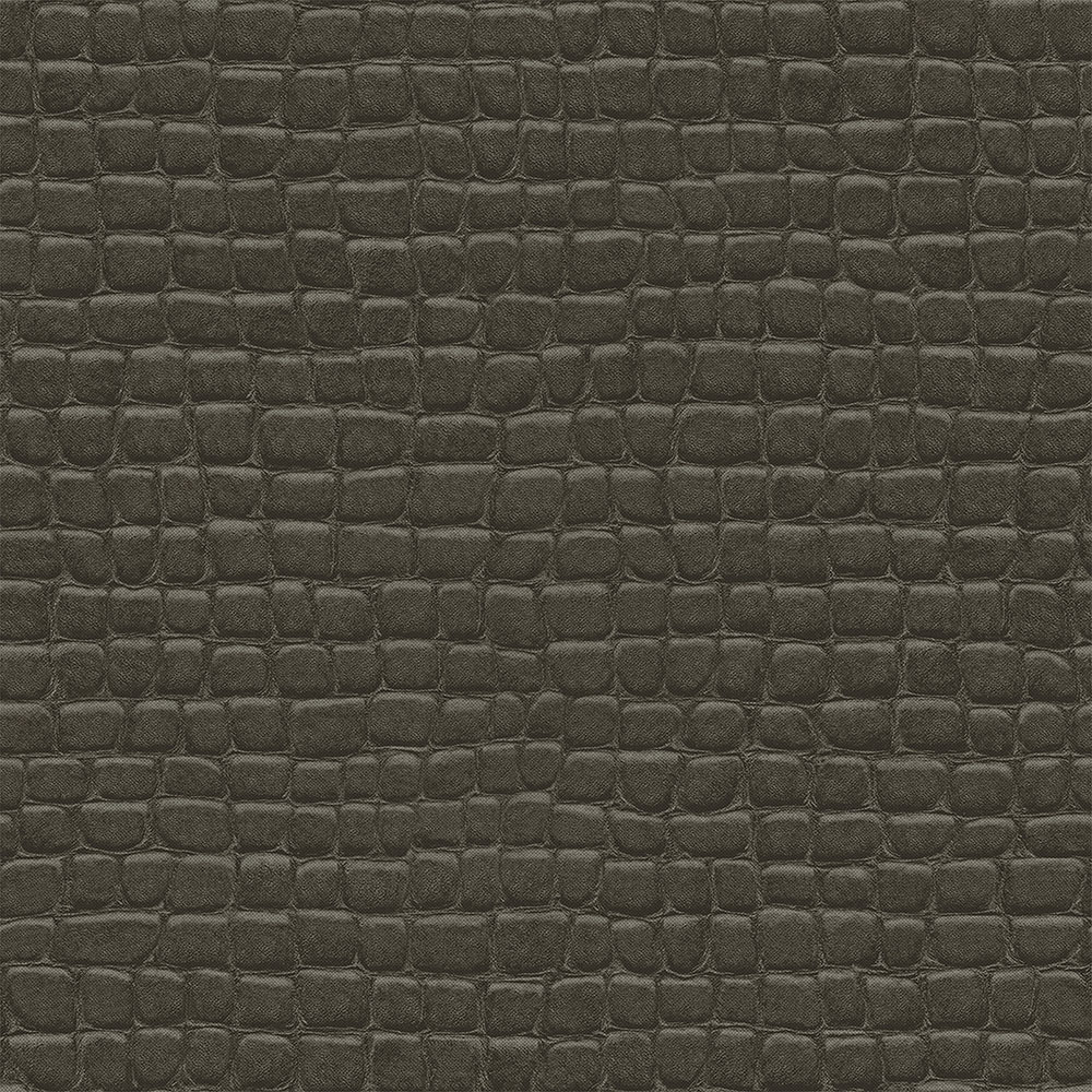 Non-woven wallpaper, imitation of black crocodile skin 347782, Luxury Skins, Origin