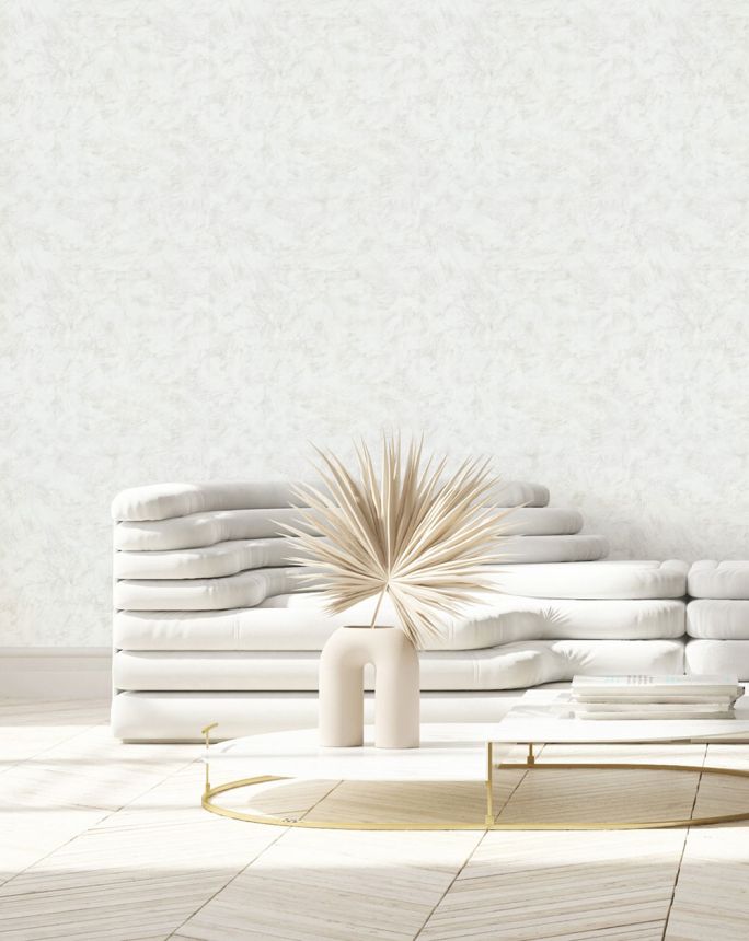 Plaster-effect wallpaper, beige-white, 82426, Pia, Novamur