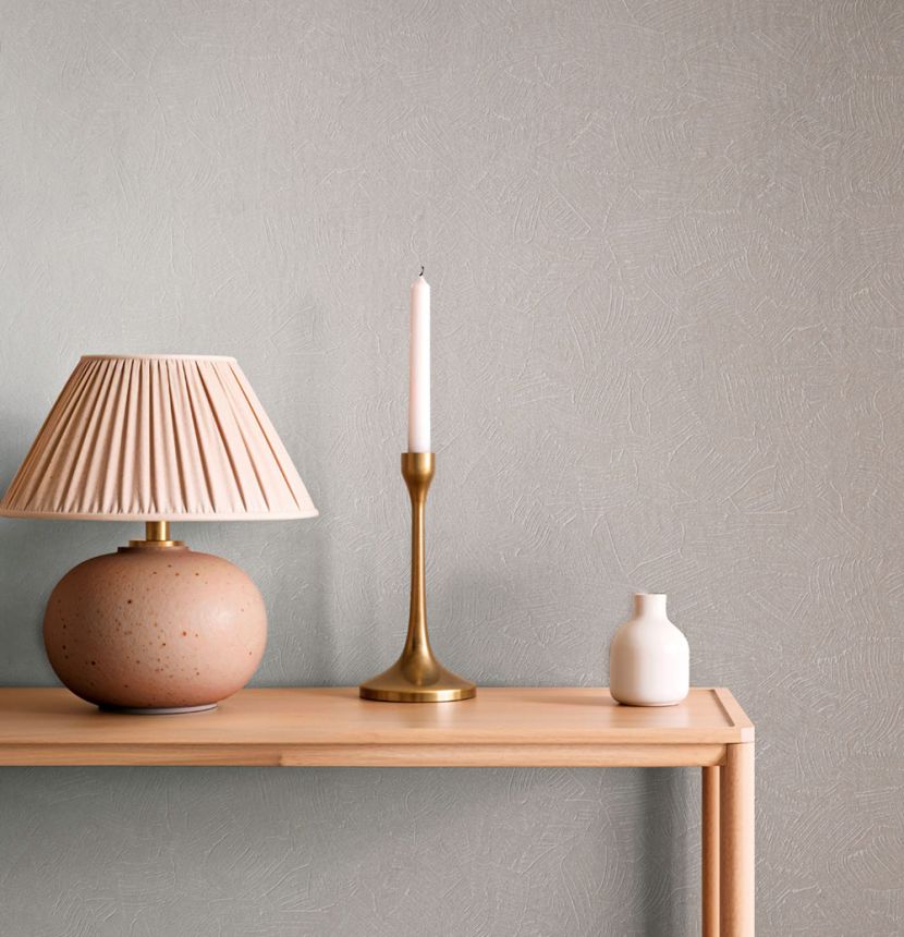 Wallpaper with a trowel-finish look, beige, Trowel-finish look, 82567, Pia, Novamur
