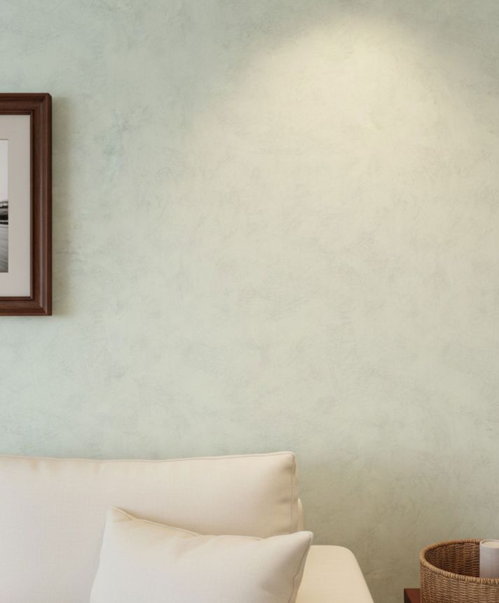 Plaster-effect wallpaper, pale green, 82574, Pia, Novamur