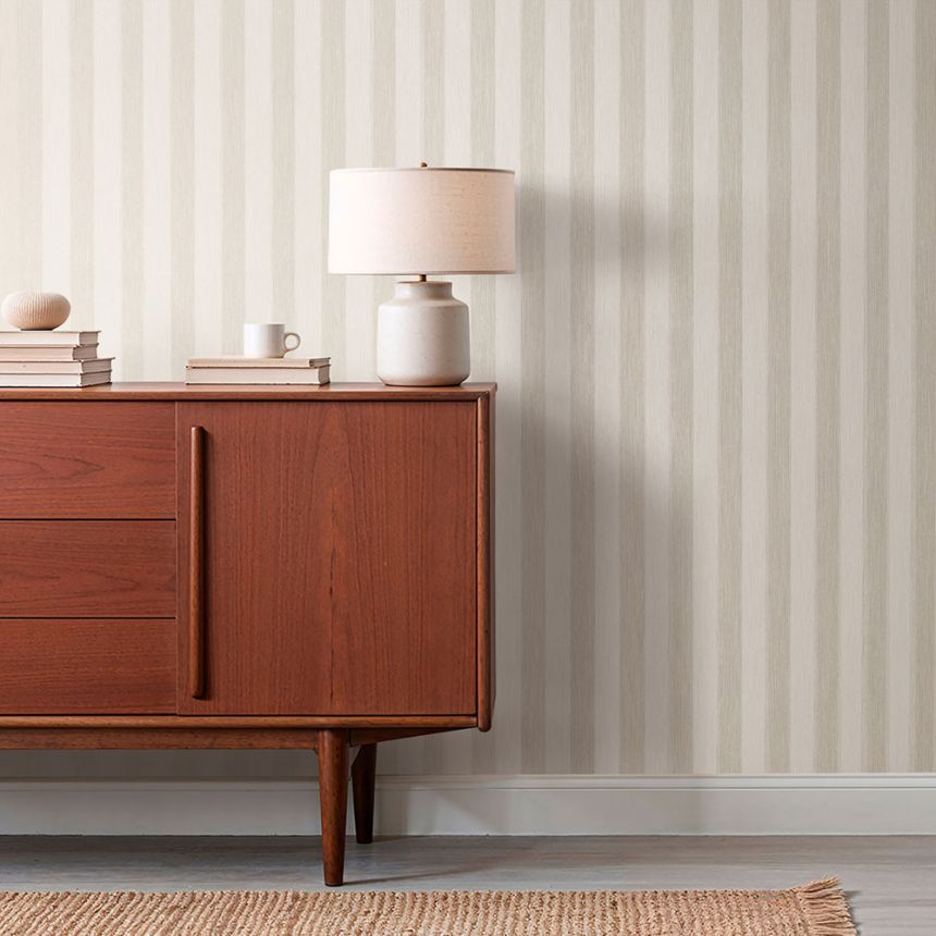 Striped wallpaper, beige, 82583, Pia, Novamur