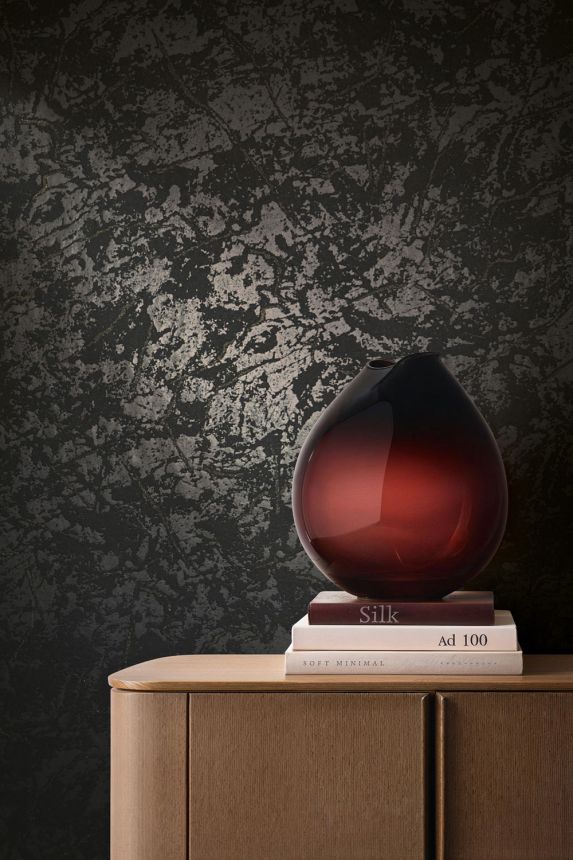 Luxury wallpaper with a plaster-like finish, blue, 82598, Pia, Novamur