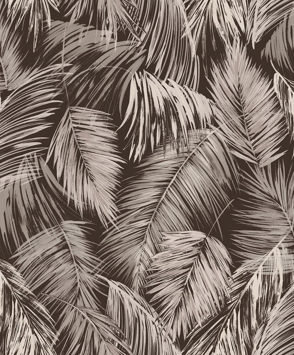 Jungle wallpaper, leaves, beige, black, 89056, Pia, Novamur