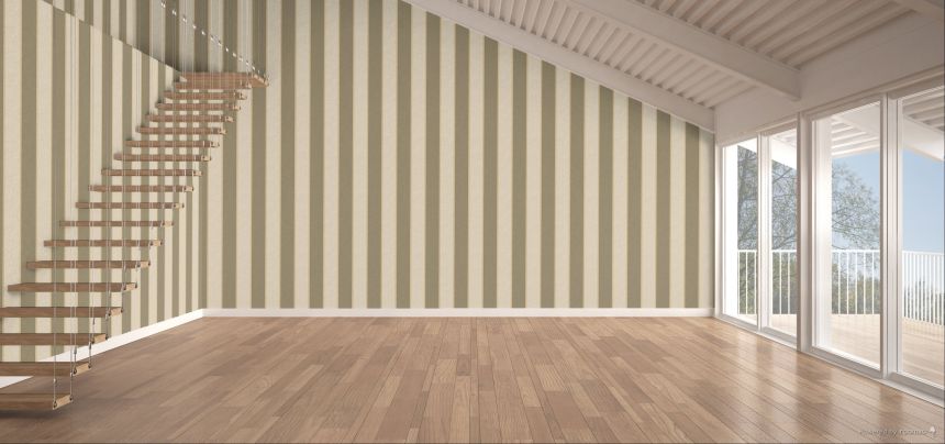 Non-woven wallpaper, cream, beige, gray-beige, stripes, Z40046, Tradizione Italiana 3, Zambaiti Parati