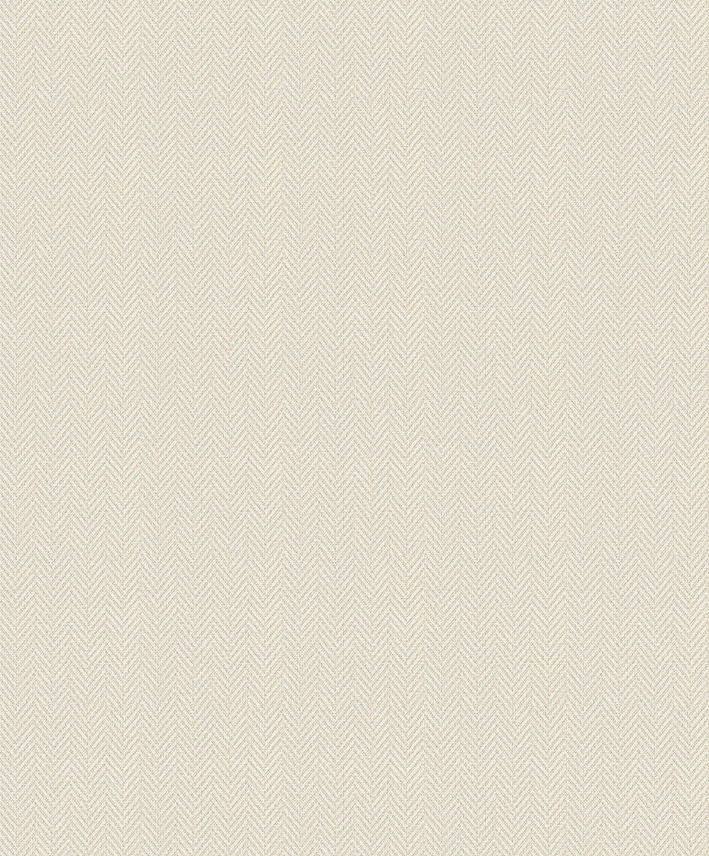 Fabric-look wallpaper with a herringbone pattern, white, 37001, Camargue, Marburg