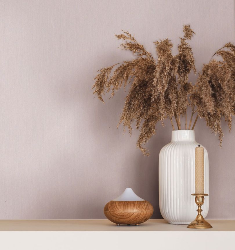 Fabric-look wallpaper, pink-beige (powder pink), 82578, Pia, Novamur