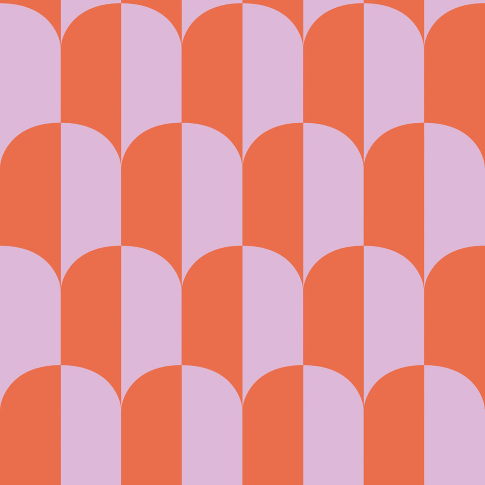 Wallpaper with an Art Deco pattern, pink, red, 139982, Color Pop, Esta Home