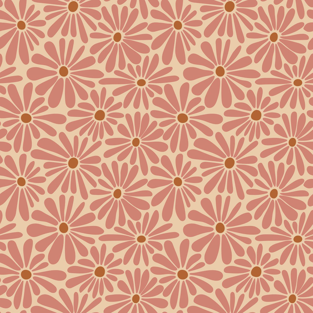 Floral wallpaper, pink, red-brown, 131151, Color Pop, Esta Home