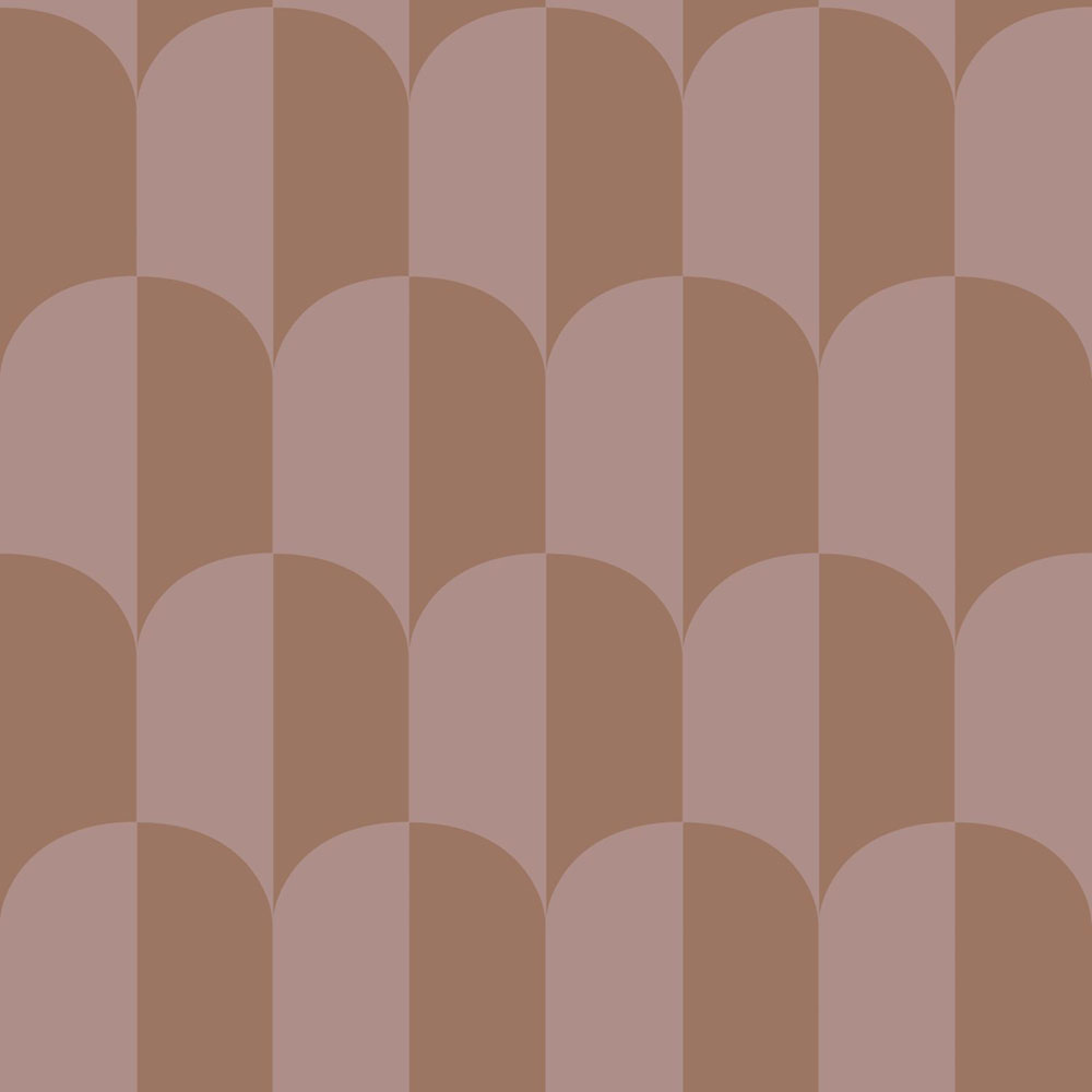 Wallpaper with an Art Deco pattern, brown, brown-purple, 131235, Color Pop, Esta Home