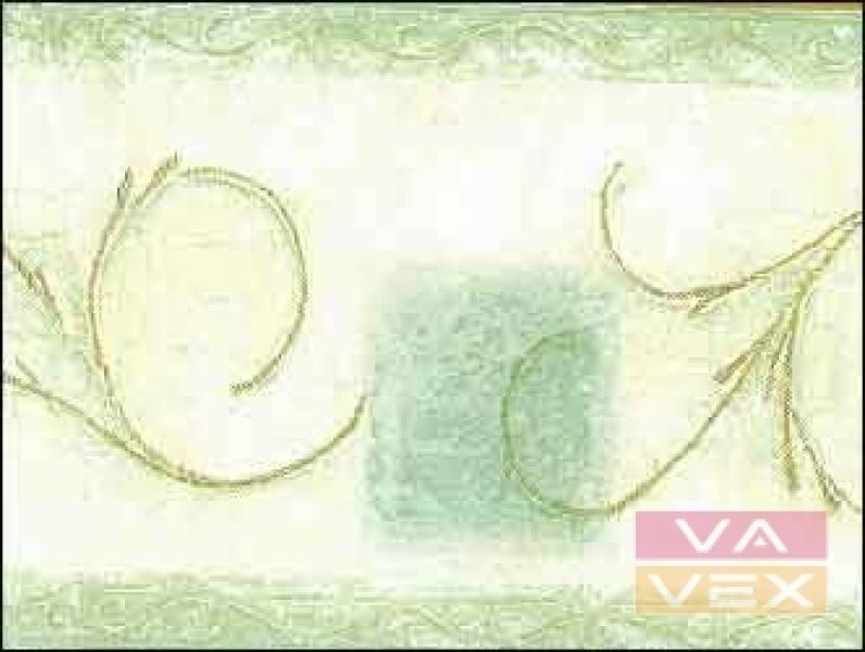 Green paper wallpaper border 6324