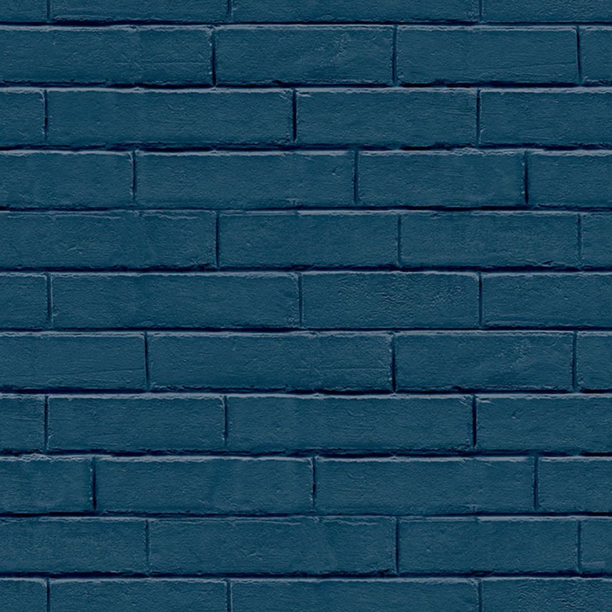 Non-woven kerosene blue brick wallpaper GV24257, Good Vibes, Decoprint