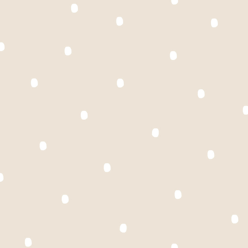 Beige paper wallpaper with white dots 3360-3, Oh lala, ICH Wallcoverings